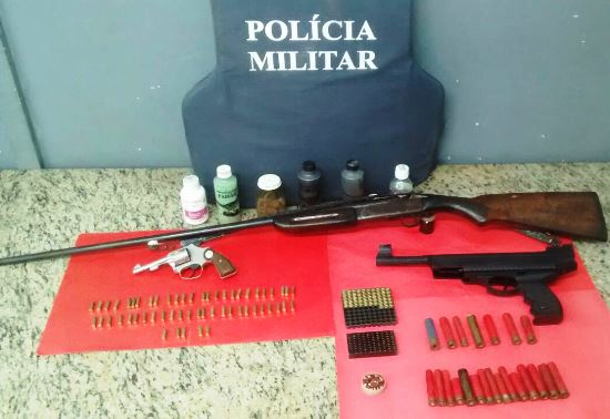 Armas apreendidas em Burarama