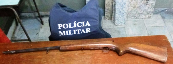 Espingarda apreendida em Vargem Alta