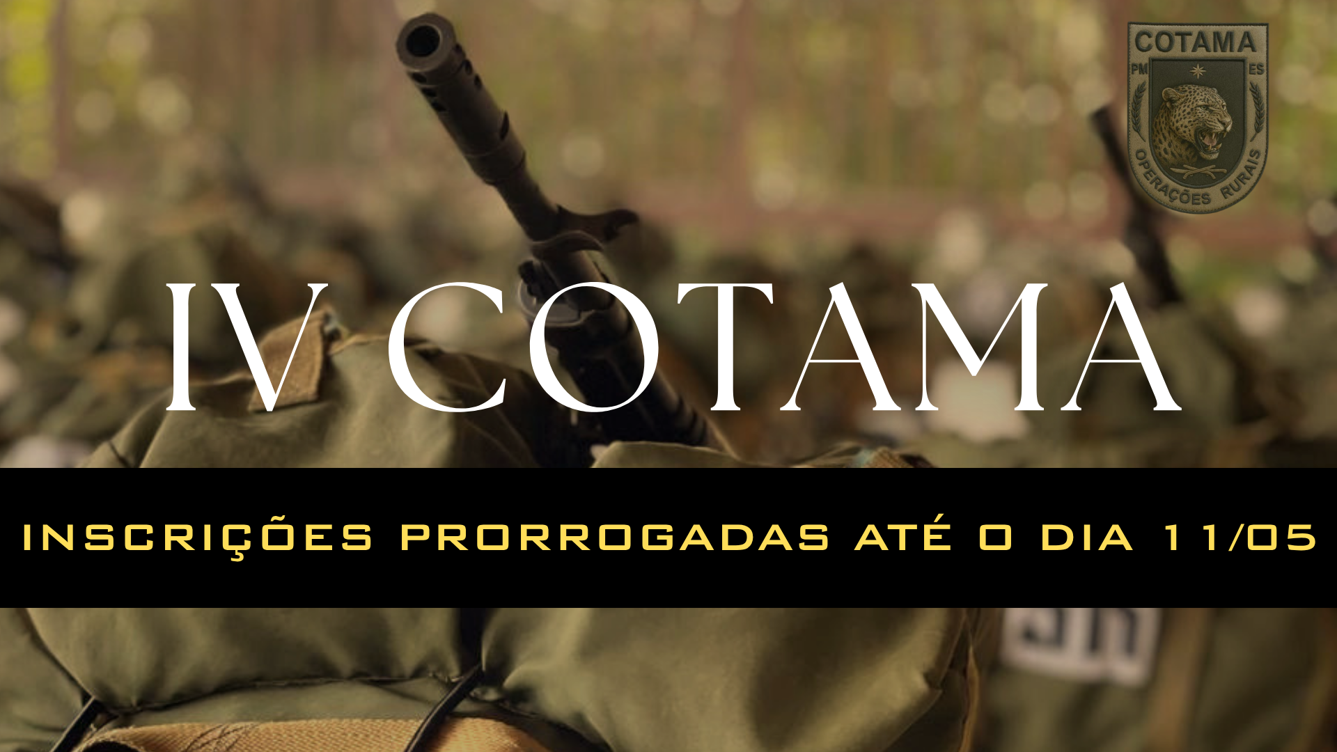 Inscrição prorrogada  IV COTAMA (Apresentação) (1)