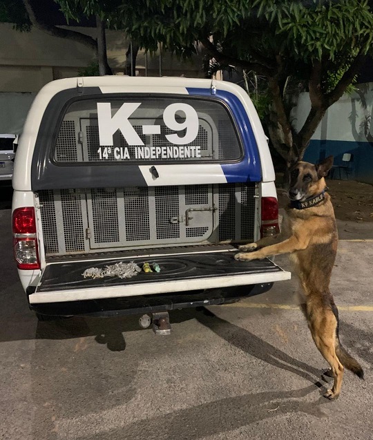 apreensão k9 14ª Cia Ind - 06-06-2021