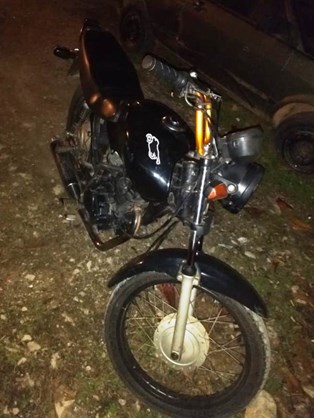 Motocicleta recuperada durante ação no bairro Vila Rica