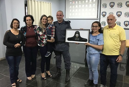 Os familiares do militar também estiveram presentes