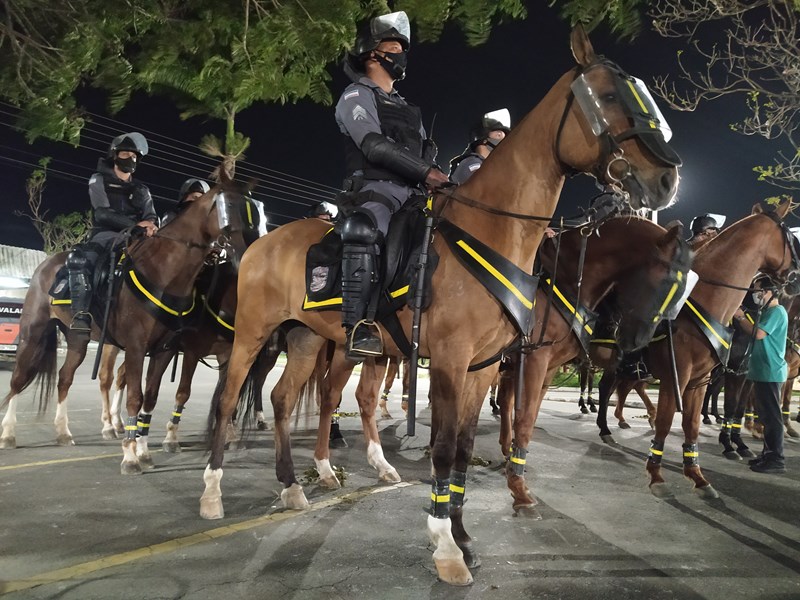 Cavalaria da PM inaugura pista Centauro de Maneabilidade a Cavalo - SSP