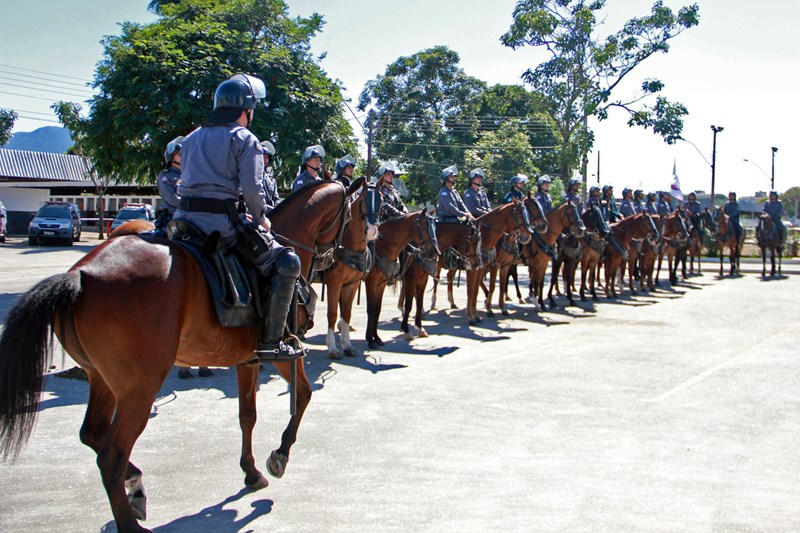 Cavalaria da PM inaugura pista Centauro de Maneabilidade a Cavalo - SSP