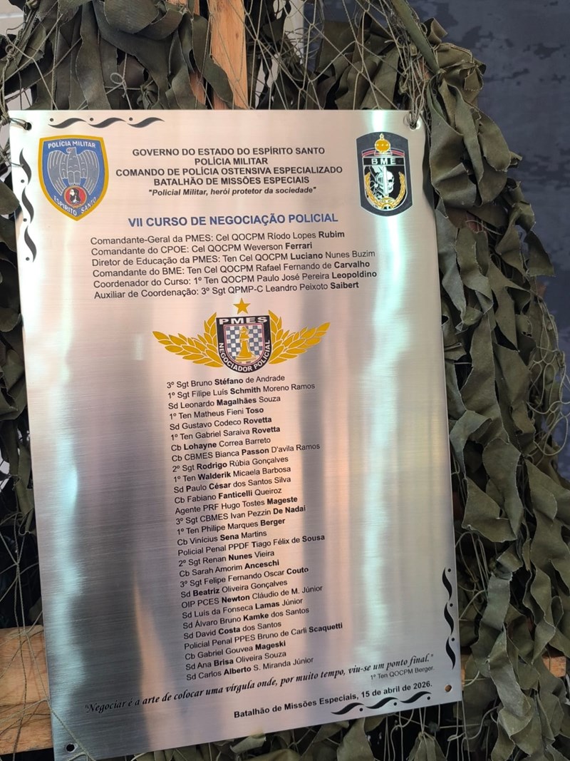 Foto: Reprodução/Polícia Militar - ES