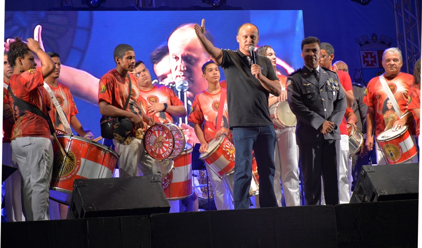 O comandante-geral da PM, coronel Barreto, prestigiou o concerto e enalteceu a apresentação da Banda de Música