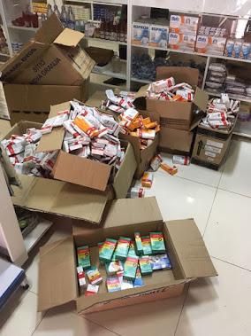 Medicamentos apreendidos durante a operação