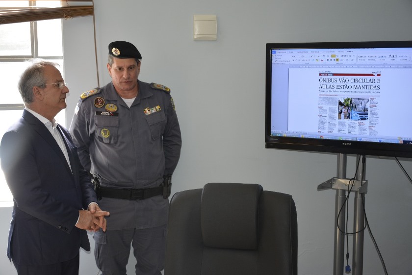 Vice-Governador César Colnago visita o Gabinete de Crise em seu 5º dia de atuação durante a greve dos caminhoneiros
