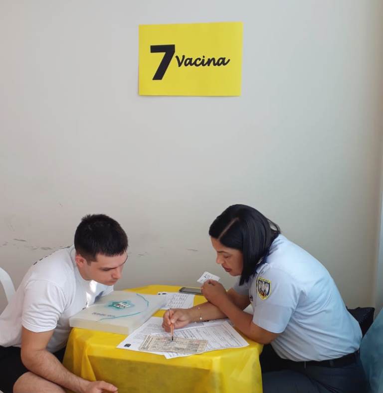 O serviço de vacinação também faz parte da campanha